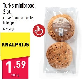 Promoties Turks minibrood - Huismerk - Aldi - Geldig van 02/06/2023 tot 09/06/2023 bij Aldi