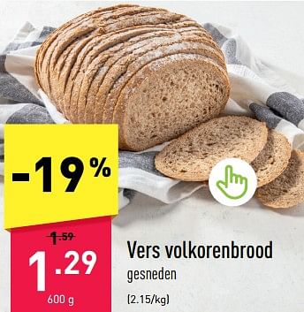 Promoties Vers volkorenbrood - Huismerk - Aldi - Geldig van 29/05/2023 tot 03/06/2023 bij Aldi