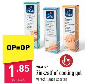 Promoties Zinkzalf of cooling gel - Vitalis - Geldig van 02/06/2023 tot 09/06/2023 bij Aldi