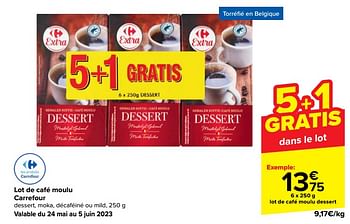 Promotions Lot de café moulu dessert - Produit maison - Carrefour  - Valide de 24/05/2023 à 05/06/2023 chez Carrefour