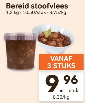 Promoties Bereid stoofvlees - Huismerk - Bon'Ap - Geldig van 24/05/2023 tot 13/06/2023 bij Bon'Ap