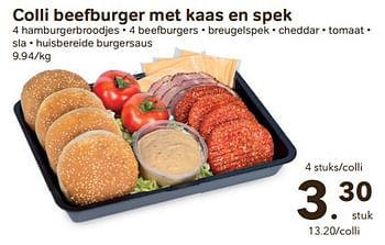 Promoties Colli beefburger met kaas en spek - Huismerk - Bon'Ap - Geldig van 24/05/2023 tot 13/06/2023 bij Bon'Ap