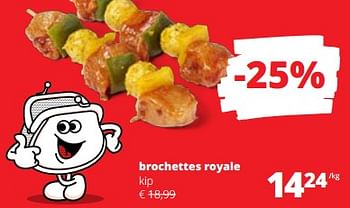 Promoties Brochettes royale kip - Huismerk - Spar Retail - Geldig van 01/06/2023 tot 14/06/2023 bij Spar (Colruytgroup)