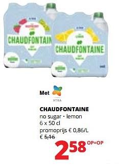 Promoties Chaudfontaine no sugar lemon - Chaudfontaine - Geldig van 01/06/2023 tot 14/06/2023 bij Spar (Colruytgroup)