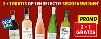 2 + 1 gratis op een selectie seizoenswijnen-Rode wijnen