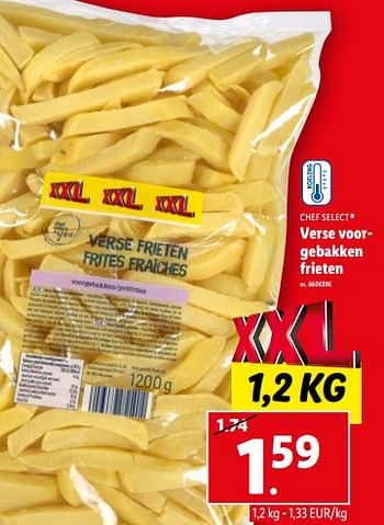 Promoties Verse voorgebakken frieten - Chef select - Geldig van 31/05/2023 tot 06/06/2023 bij Lidl