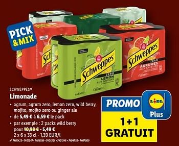 Promotions Limonade - Schweppes - Valide de 31/05/2023 à 06/06/2023 chez Lidl