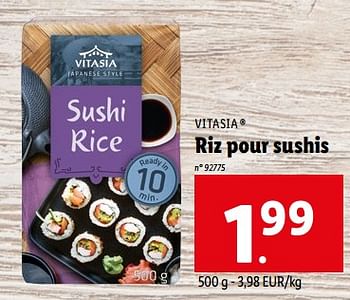 Promotions Riz pour sushis - Vitasia - Valide de 31/05/2023 à 06/06/2023 chez Lidl