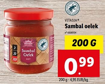 Promoties Sambal oelek - Vitasia - Geldig van 31/05/2023 tot 06/06/2023 bij Lidl