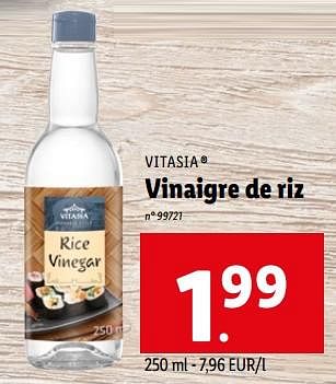 Promotions Vinaigre de riz - Vitasia - Valide de 31/05/2023 à 06/06/2023 chez Lidl