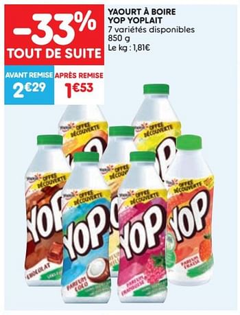 Promotions Yaourt à boire yop yoplait - Yoplait - Valide de 24/05/2023 à 30/05/2023 chez Leader Price