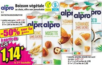 Promotions Boisson végétale - Alpro - Valide de 24/05/2023 à 30/05/2023 chez Norma