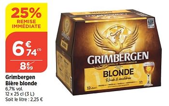 Promoties Grimbergen bière blonde - Grimbergen - Geldig van 23/05/2023 tot 29/05/2023 bij Bi1