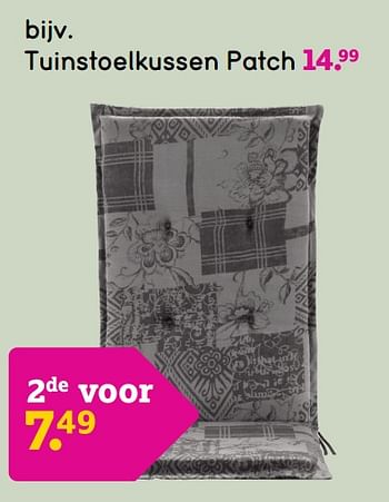 Promotions Tuinstoelkussen patch - Produit maison - Leen Bakker - Valide de 22/05/2023 à 30/06/2023 chez Leen Bakker