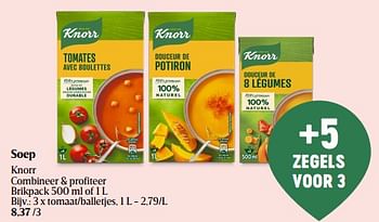 Promoties Soep knorr tomaat-balletjes - Knorr - Geldig van 25/05/2023 tot 31/05/2023 bij Delhaize