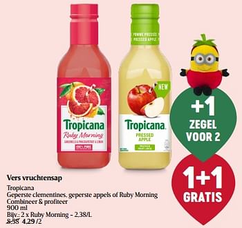 Promoties Vers vruchtensap tropicana ruby morning - Tropicana - Geldig van 25/05/2023 tot 31/05/2023 bij Delhaize