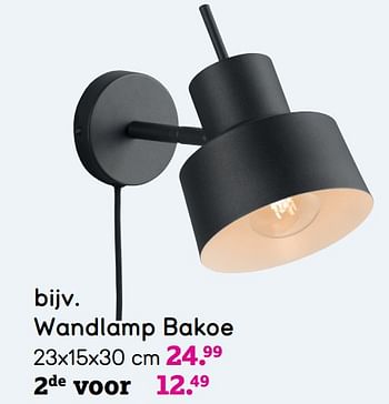 Promoties Wandlamp bakoe - Huismerk - Leen Bakker - Geldig van 22/05/2023 tot 30/06/2023 bij Leen Bakker