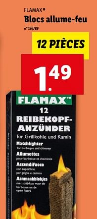 Promoties Blocs allume-feu - Flamax - Geldig van 31/05/2023 tot 06/06/2023 bij Lidl