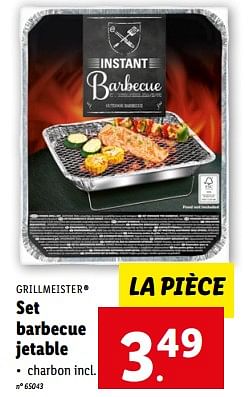Promoties Set barbecue jetable - Grill Meister - Geldig van 31/05/2023 tot 06/06/2023 bij Lidl