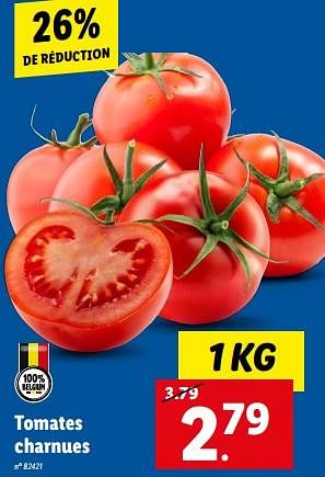 Promotions Tomates charnues - Produit maison - Lidl - Valide de 31/05/2023 à 06/06/2023 chez Lidl