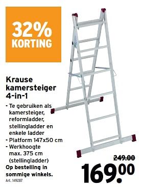 Promotions Krause kamersteiger 4-in-1 - Krause - Valide de 24/05/2023 à 06/06/2023 chez Gamma