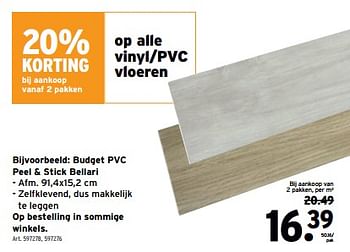 Promoties Budget pvc peel + stick bellari - Huismerk - Gamma - Geldig van 24/05/2023 tot 06/06/2023 bij Gamma