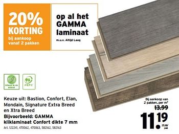 Promoties Gamma kliklaminaat confort - Gamma - Geldig van 24/05/2023 tot 06/06/2023 bij Gamma