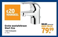 Promoties Grohe wastafelkraan start eco - Grohe - Geldig van 24/05/2023 tot 06/06/2023 bij Gamma