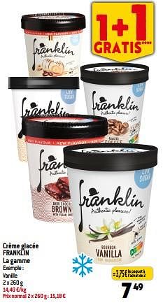 Promotions Crème glacée franklin vanille - Franklin - Valide de 24/05/2023 à 30/05/2023 chez Match