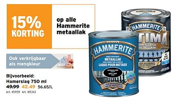 Promotions Hamerslag - Hammerite - Valide de 24/05/2023 à 06/06/2023 chez Gamma