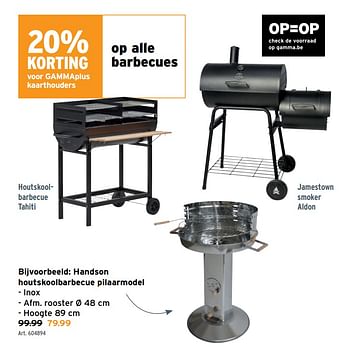 Promoties Handson houtskoolbarbecue pilaarmodel - Handson - Geldig van 24/05/2023 tot 06/06/2023 bij Gamma