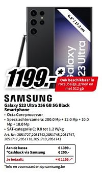 Samsung galaxy s23 ultra 256 gb 5g black smartphone-Samsung