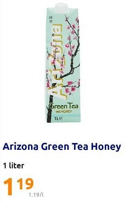 Promoties Arizona green tea honey - Arizona - Geldig van 24/05/2023 tot 30/05/2023 bij Action