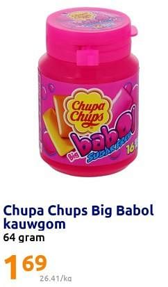Promoties Chupa chups big babol kauwgom - Chupa Chups - Geldig van 24/05/2023 tot 30/05/2023 bij Action