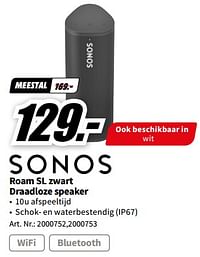 Sonos roam sl zwart draadloze speaker-Sonos