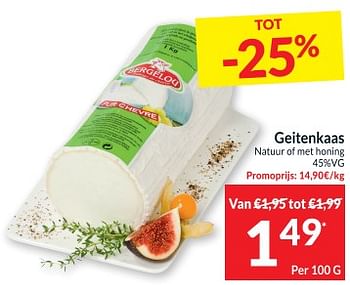 Promoties Geitenkaas natuur of met honing - Huismerk - Intermarche - Geldig van 30/05/2023 tot 04/06/2023 bij Intermarche