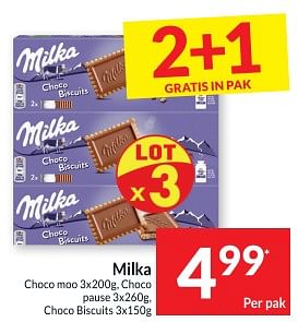 Promoties Milka choco moo choco pause choco biscuits - Milka - Geldig van 30/05/2023 tot 04/06/2023 bij Intermarche