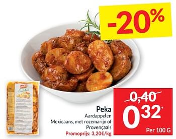 Promoties Peka aardappelen mexicaans, met rozemarijn of provencaals - Peka - Geldig van 30/05/2023 tot 04/06/2023 bij Intermarche