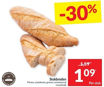 Promoties Stokbroden fitness zuurdesem granen constance of croustisole - Huismerk - Intermarche - Geldig van 30/05/2023 tot 04/06/2023 bij Intermarche