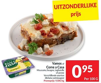 Promoties Vamos of come a casa moussaka, lasagne, tagliatelle of penne - Huismerk - Intermarche - Geldig van 30/05/2023 tot 04/06/2023 bij Intermarche