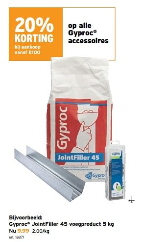 Promoties Gyproc jointfiller 45 voegproduct - Gyproc - Geldig van 24/05/2023 tot 06/06/2023 bij Gamma