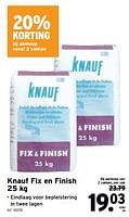 Promotions Knauf fix en finish - Knauf - Valide de 24/05/2023 à 06/06/2023 chez Gamma