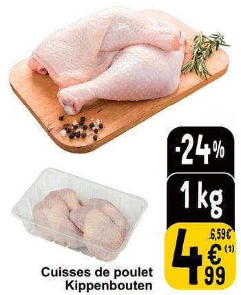 Promoties Cuisses de poulet kippenbouten - Huismerk - Cora - Geldig van 30/05/2023 tot 05/06/2023 bij Cora