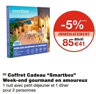 Promotions Coffret cadeau smartbox week-end gourmand en amoureux - Smartbox - Valide de 24/05/2023 à 04/06/2023 chez MonoPrix