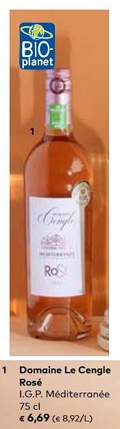 Domaine le cengle rosé i.g.p. méditerranée-Rosé wijnen