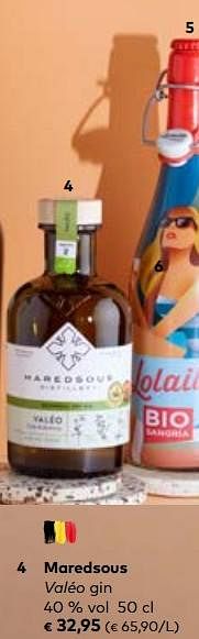 Promoties Maredsous valéo gin - Maredsous - Geldig van 24/05/2023 tot 20/06/2023 bij Bioplanet