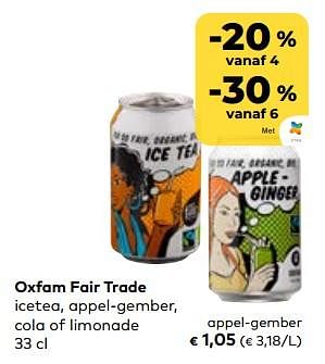 Promoties Oxfam fair trade appel-gember - Oxfam Fairtrade - Geldig van 24/05/2023 tot 20/06/2023 bij Bioplanet