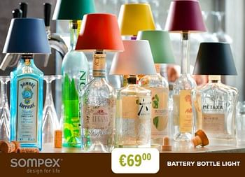 Promoties Battery bottle light - Sompex - Geldig van 22/05/2023 tot 30/06/2023 bij Europoint