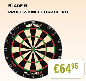 Promoties Blade 6 professioneel dartbord - Winmau - Geldig van 22/05/2023 tot 30/06/2023 bij Europoint