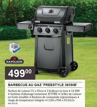 Promoties Barbecue au gaz freestyle 365sib - Napoleon - Geldig van 01/06/2023 tot 18/06/2023 bij HandyHome